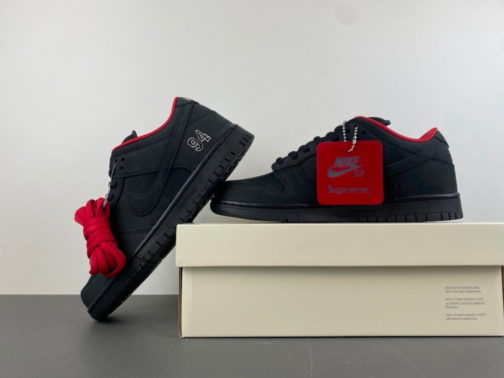 Supreme x Nike SB Dunk Low “Black/Red”